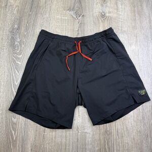 Wolaco Athletic Lines Shorts Drawstring Pocket Black Mens Size M Medium